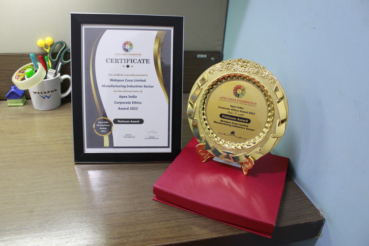 Platinum Award under the Apex India Corporate Ethics Award in the Manufacturing Industries Sector